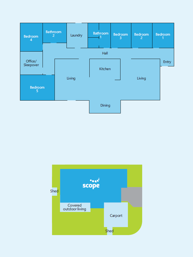 Relaxing home in tranquil setting — Floorplan 1