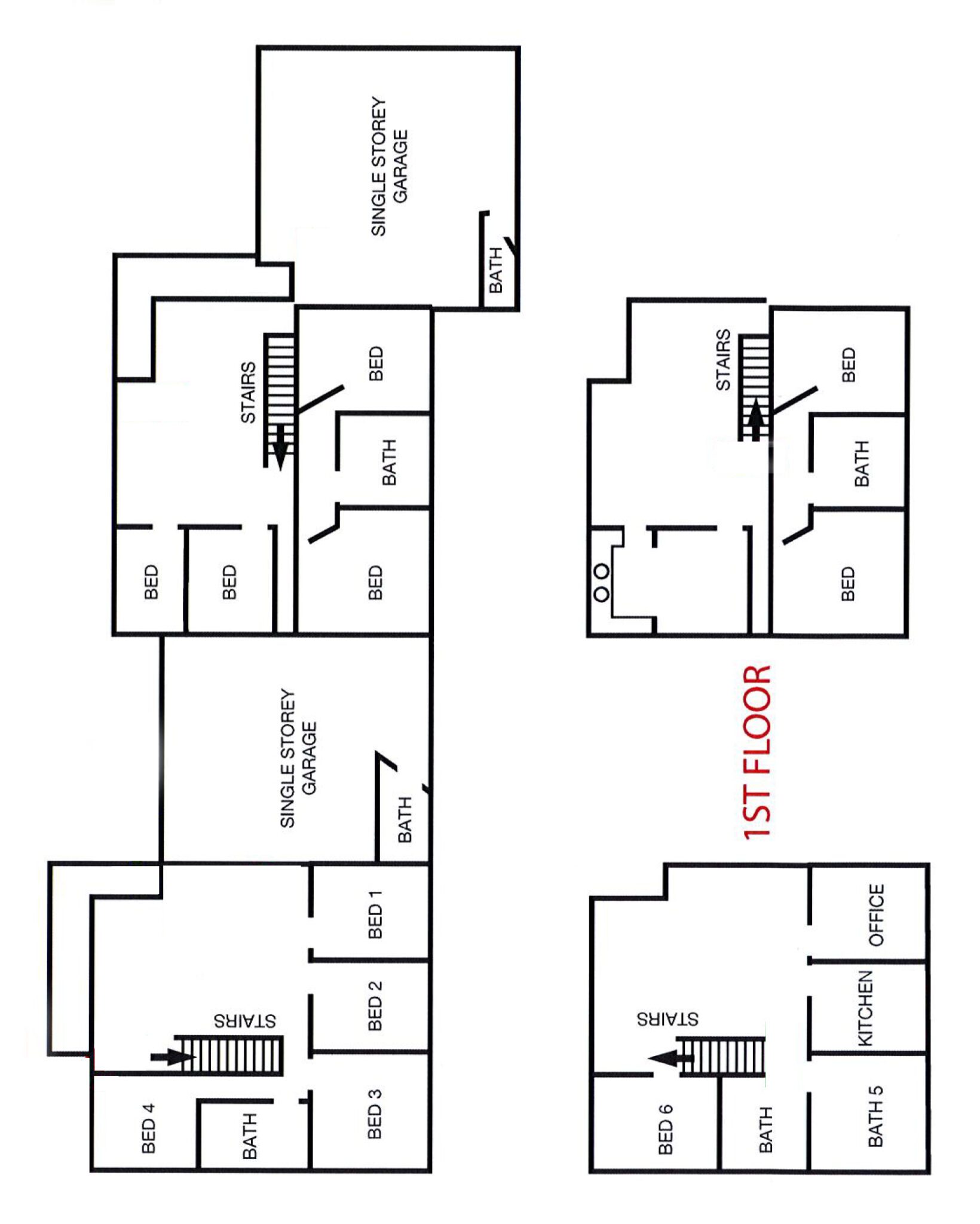 Spacious, modern share-house in central Katoomba — Floorplan 1