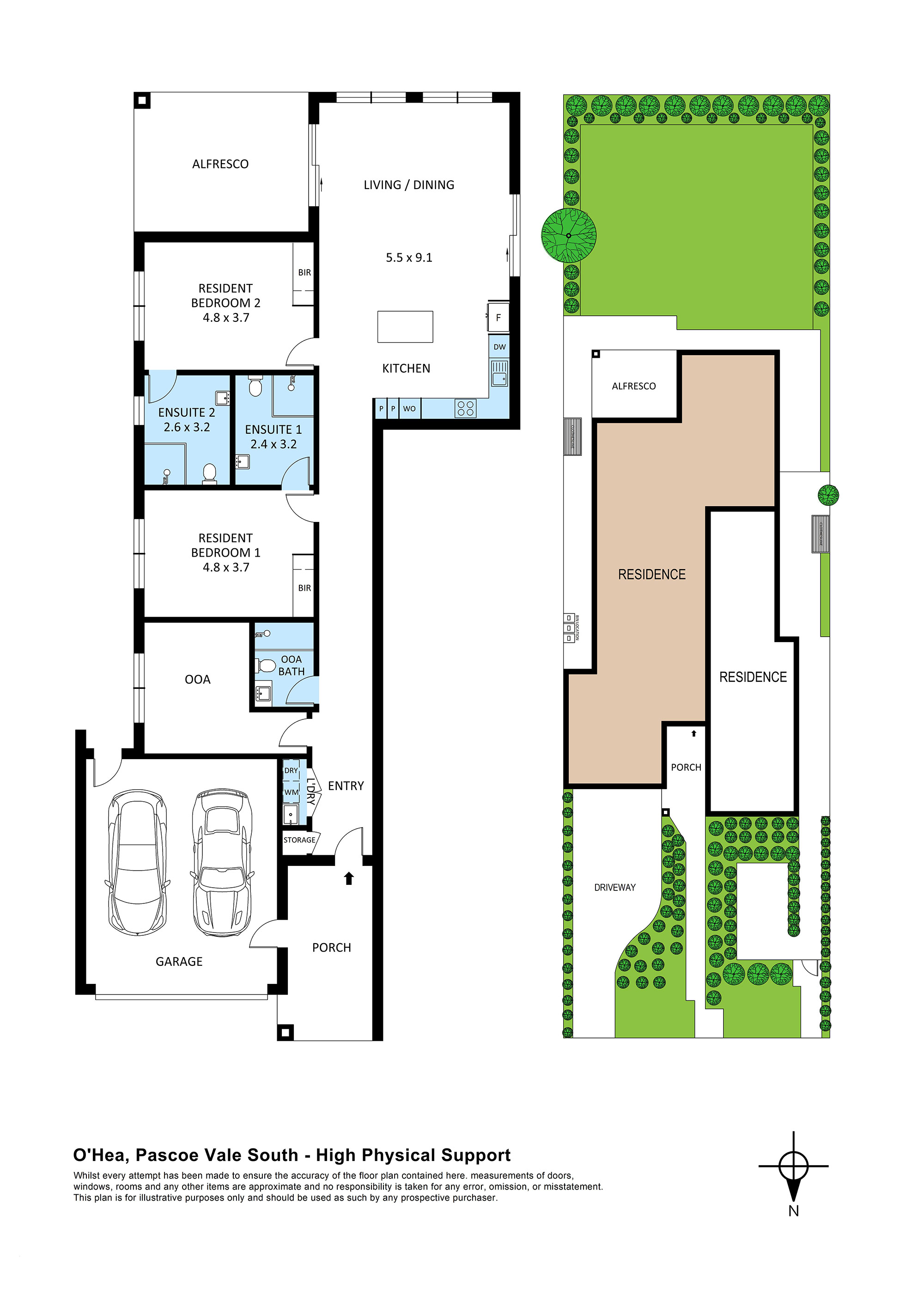 Central yet peaceful accessible home — Floorplan 1