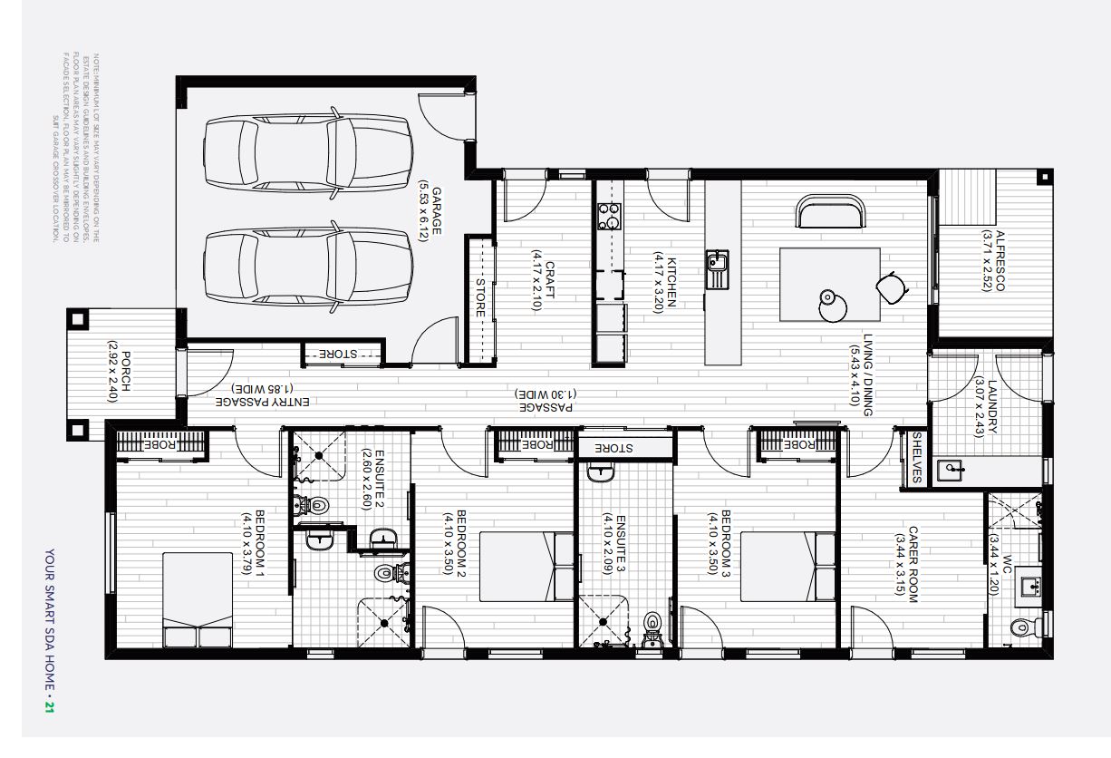 Brand New luxury SDA High Physical Support Home Airport West VIC — Floorplan 1