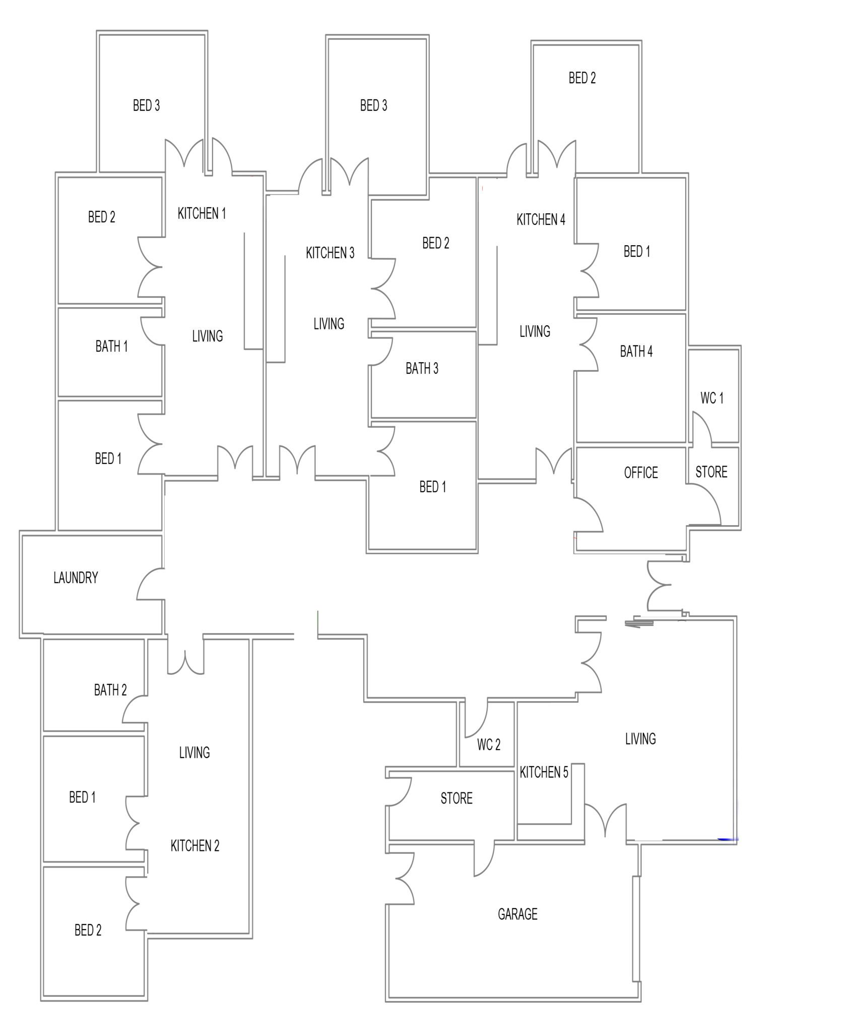 Purpose Built, High Support Villas. — Floorplan 1
