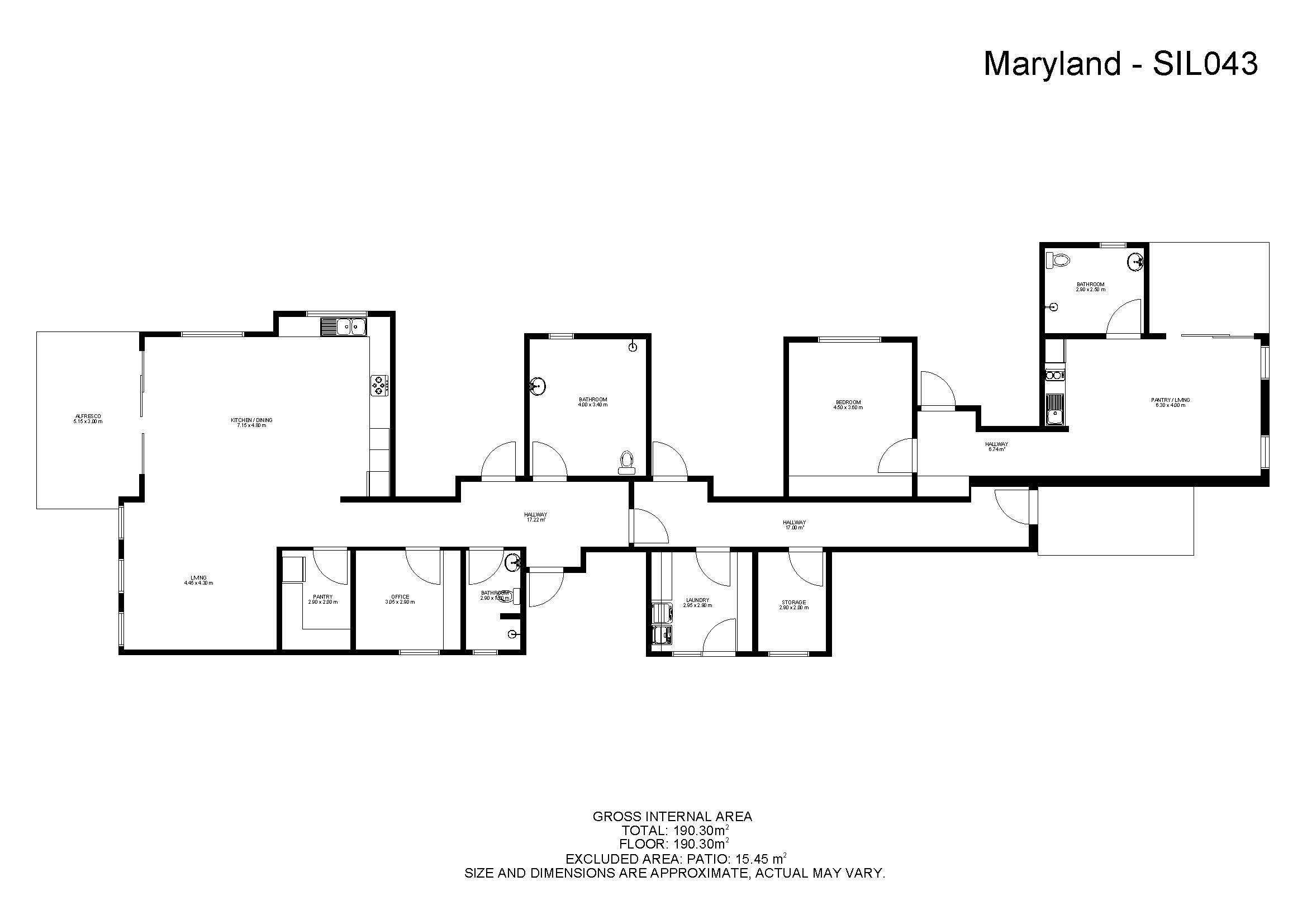 Modern and peaceful property in Maryland, Newcastle — Floorplan 1