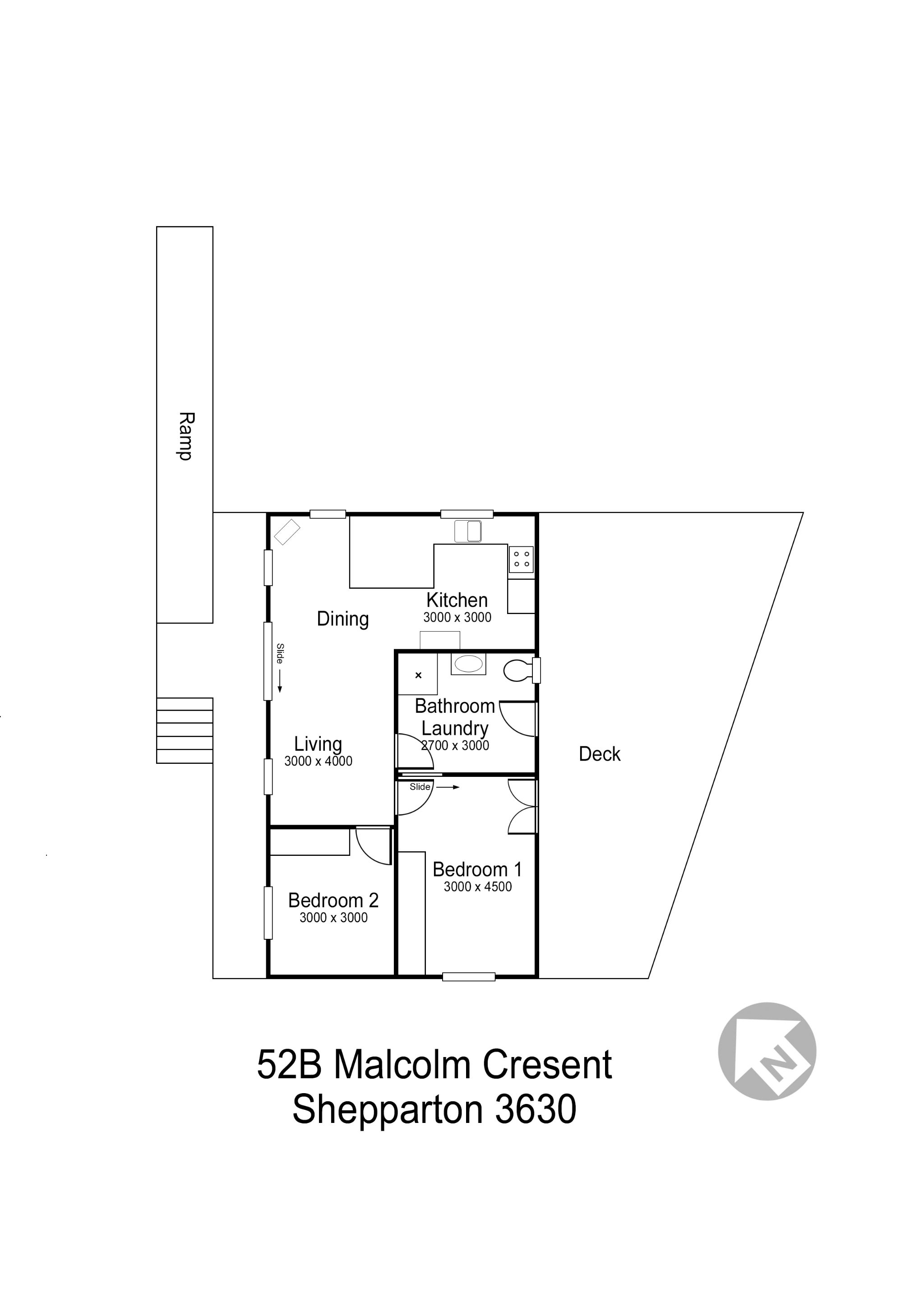 Wheelchair Accessible Unit with Ceiling Hoist available 30/07 for MTA in Shepparton