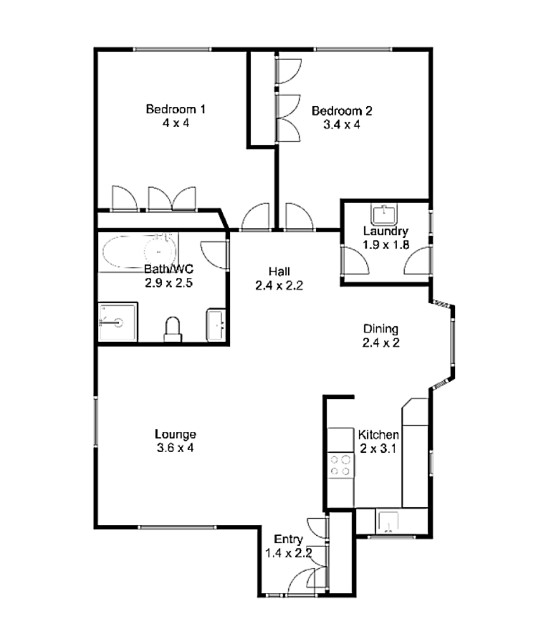 Serene living in the heart of Sale — Floorplan 1
