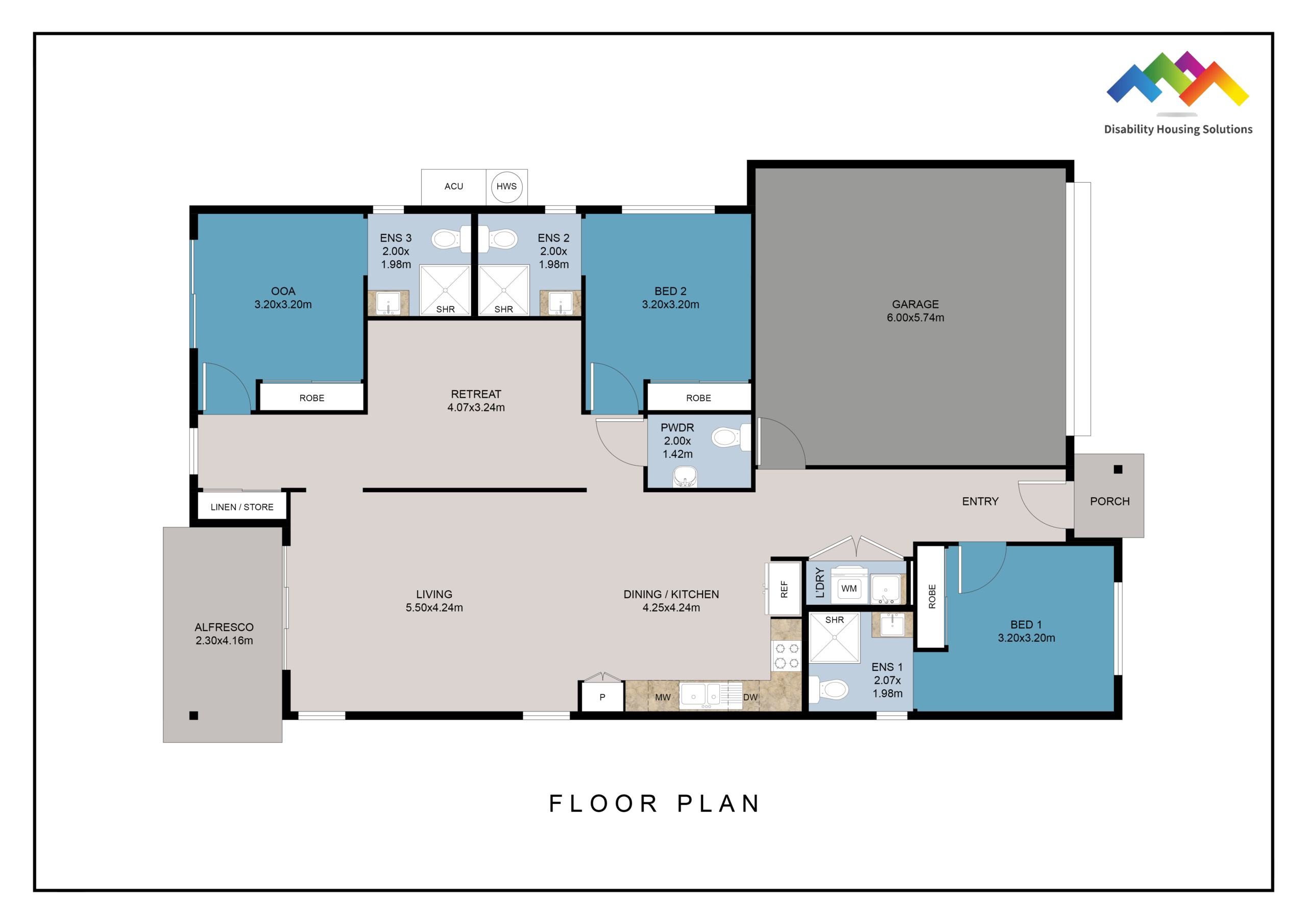 Caboolture Queensland – Improved Liveability House — Floorplan 1