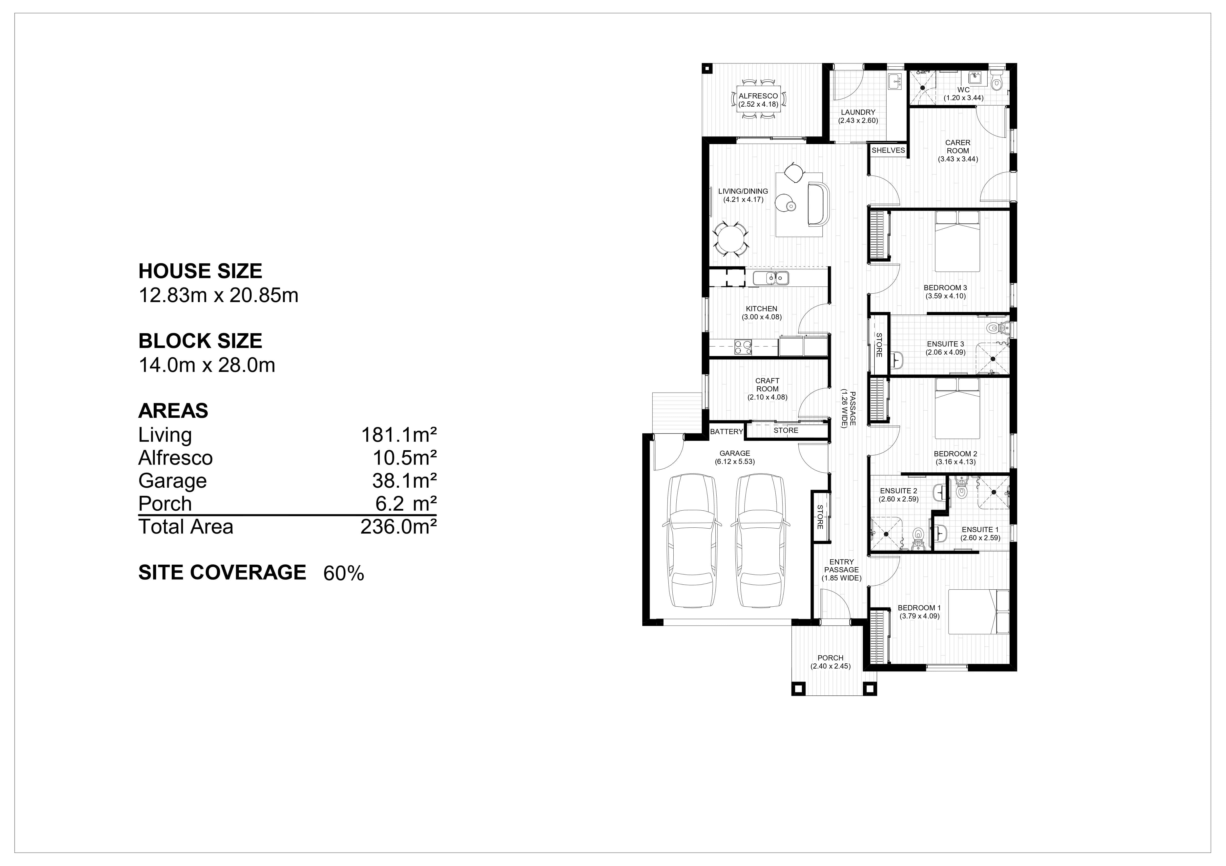 Werribee - Brand New 3 Bedroom House. SDA, SIL & High Physical Support Home! — Floorplan 1