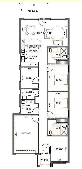 Purpose-Built SDA-NDIS Home in Salisbury – Comfort, Privacy & Support — Floorplan 1