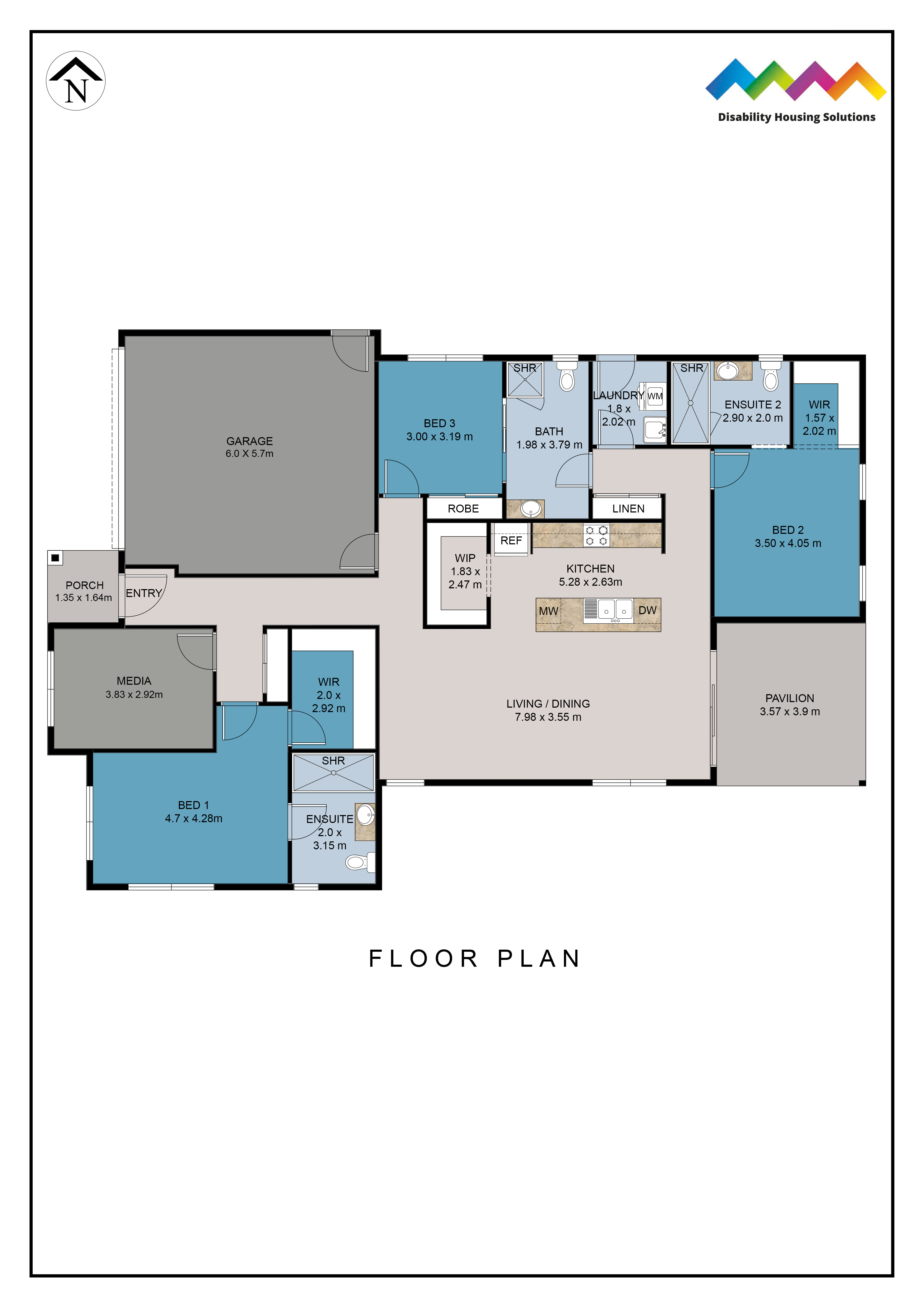 REDLAND BAY, QLD - IMPROVED LIVEABILITY HOUSE — Floorplan 1