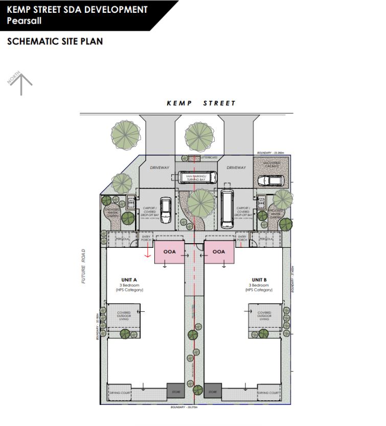 Kemp Street Pearsall SDA House A — Floorplan 1