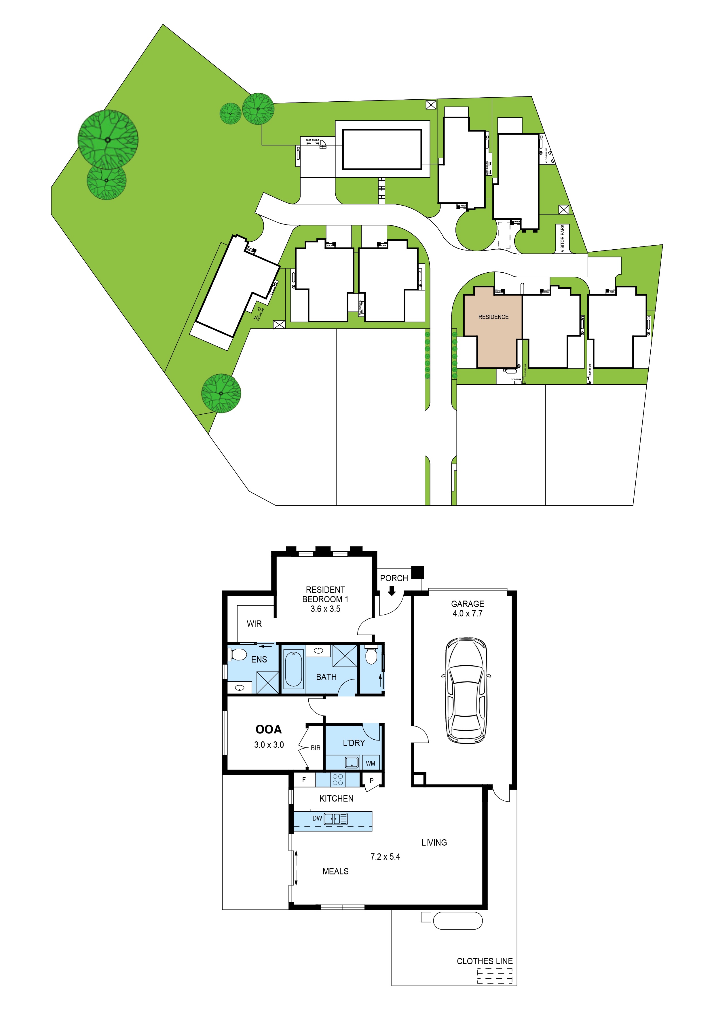 Own Private 2 Bedroom Unit for 1 Person - Group Home rate welcome — Floorplan 1