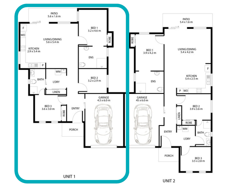 Unit 1/10 Loretta Court – Rasmussen — Floorplan 1
