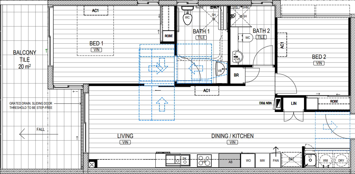 Independent living at Wynnum — Floorplan 1