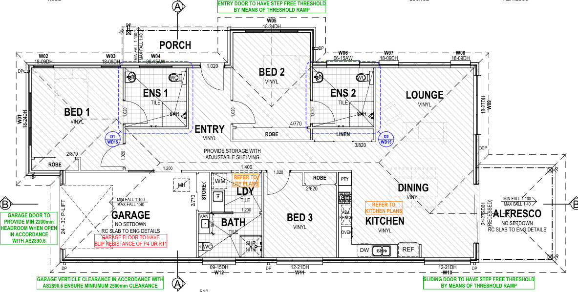 Armidale Specialist Disability Accommodation Villas (SDA) — Floorplan 1