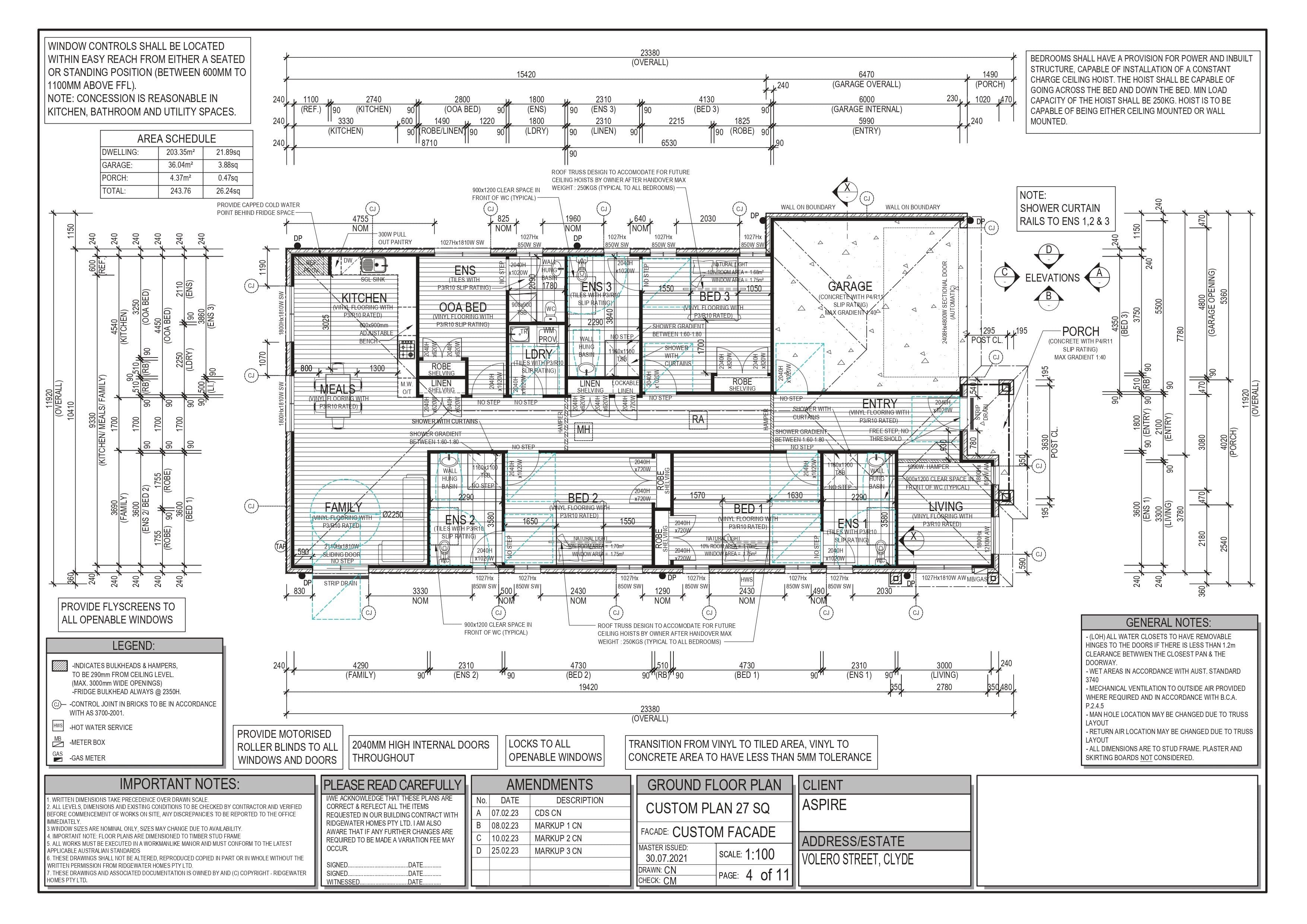 New HPS: 3 Bedroom with 3 Ensuites Plus OOA  TAC  Clyde VIC — Floorplan 1