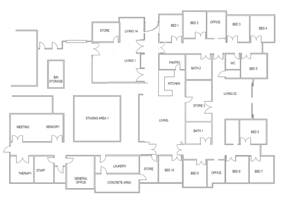 Supporting high medical needs — Floorplan 1