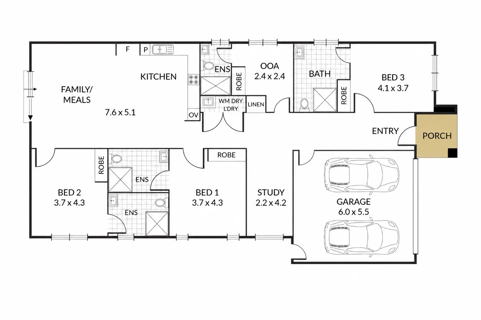 Tarneit 46 | High Physical Support 3-Residents — Floorplan 1