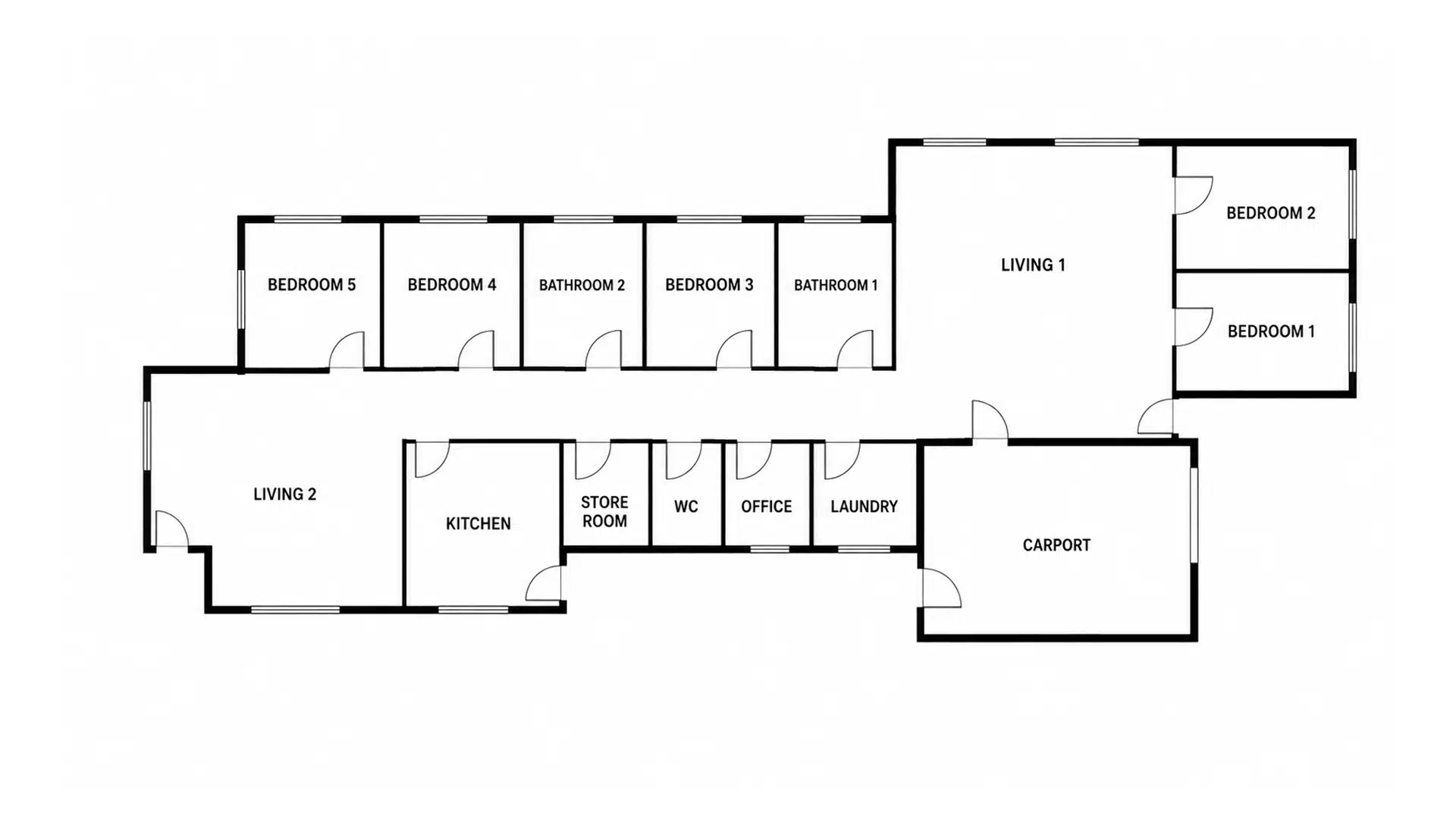 West Pennant Hills (16101) – shared 5-bedroom home — Floorplan 1