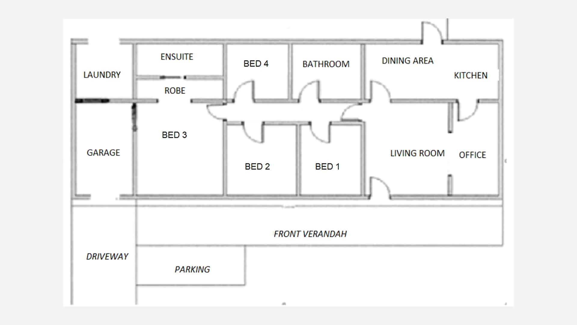 Hornsby Heights – Shared 3-bedroom male home — Floorplan 1