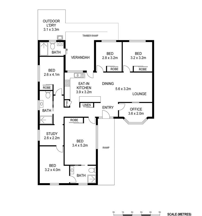 Wheelchair Accessible SIL Home in  Lugarno — Floorplan 1