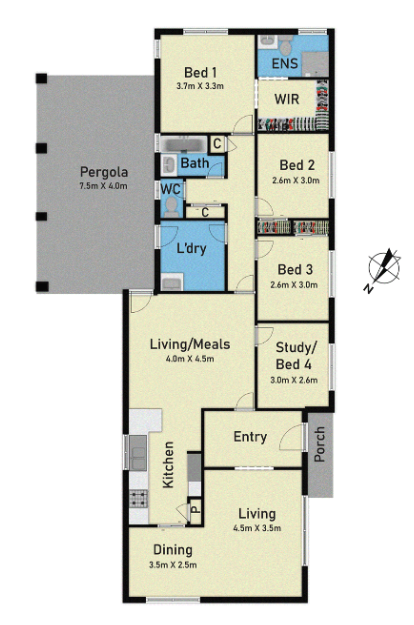 1 Bedroom Available in Hampton Park — Floorplan 1