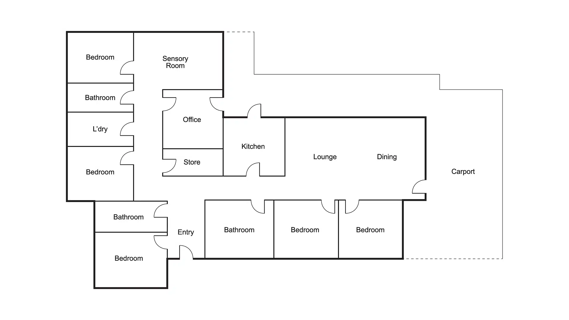 Beacon Hill - modern, shared 5-bedroom home — Floorplan 1