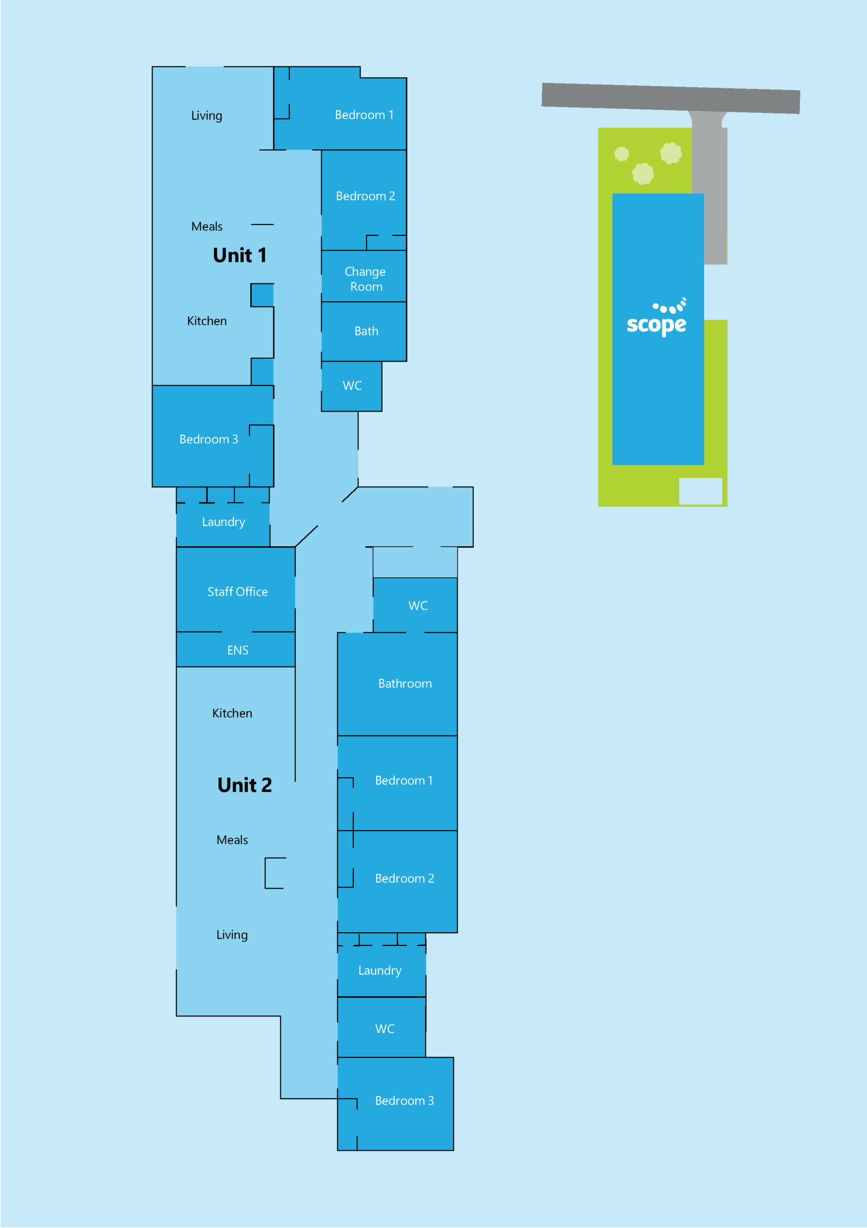 Supported Independent Living in Clayton — Floorplan 1