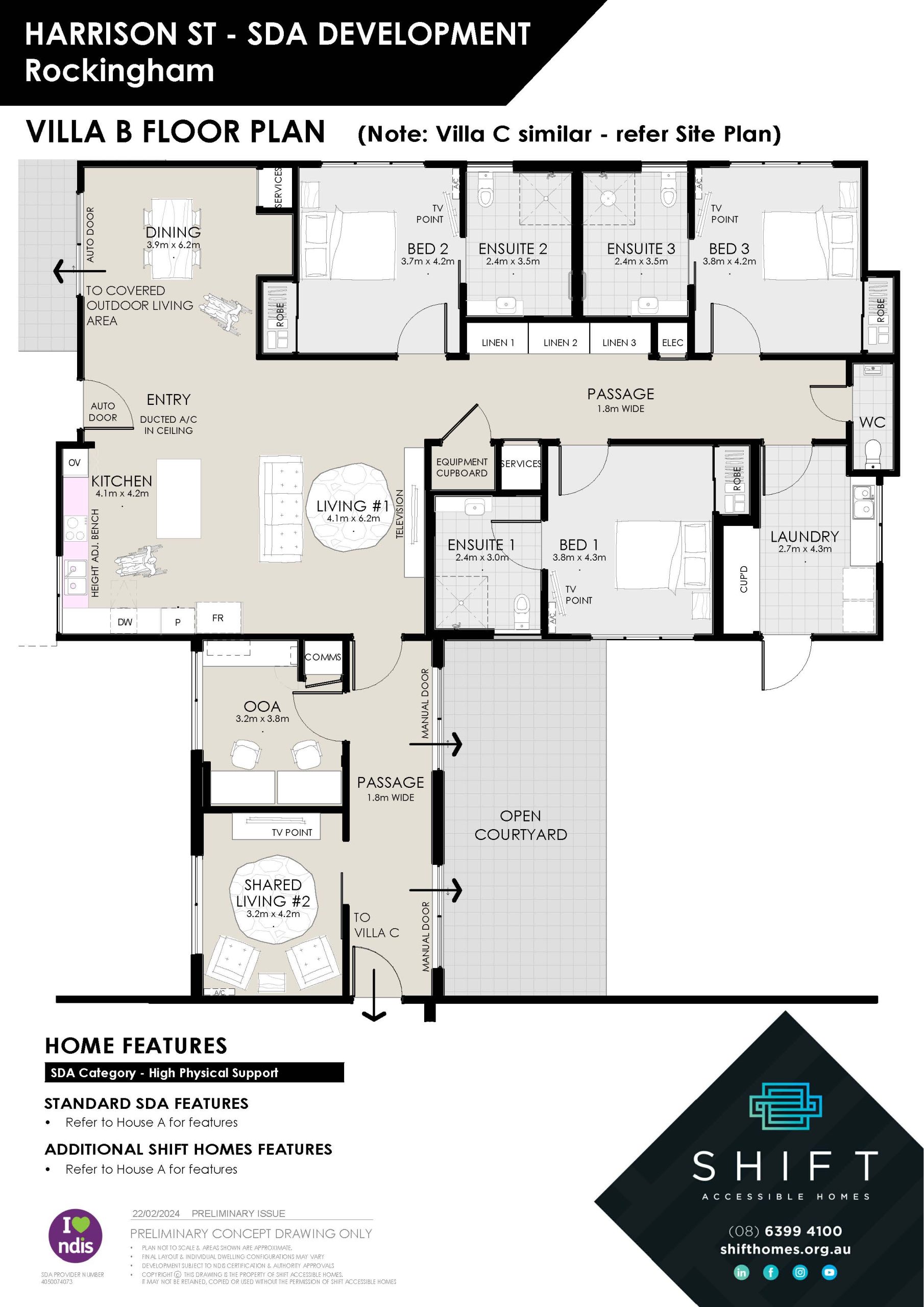 Harrison Street Rockingham SDA Villa B — Floorplan 2