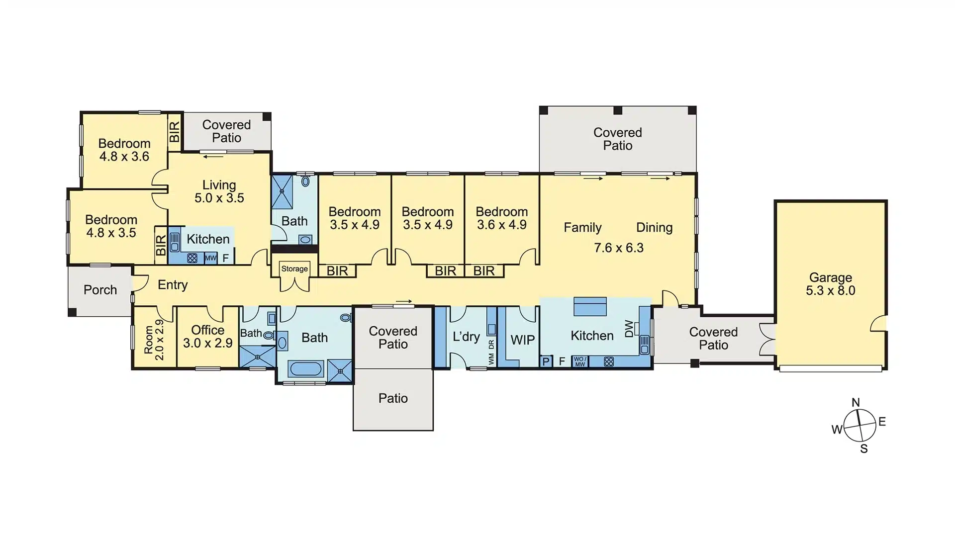 Stockton - shared 5-bedroom home — Floorplan 1