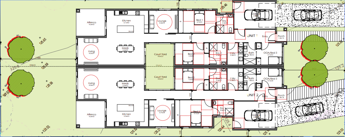 High Physical Support | 2Participant + OOA | Two Independent Homes on One Title — Floorplan 1