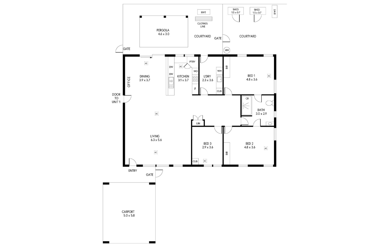 Spacious Wheelchair-Friendly Home in a Prime Location — Floorplan 1