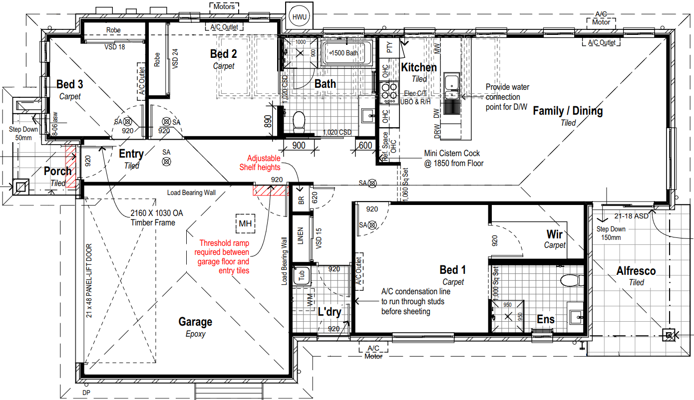 2 SDA (Improved Liv.) + Guest Room or OOA. Available Now in Gleneagle — Floorplan 1