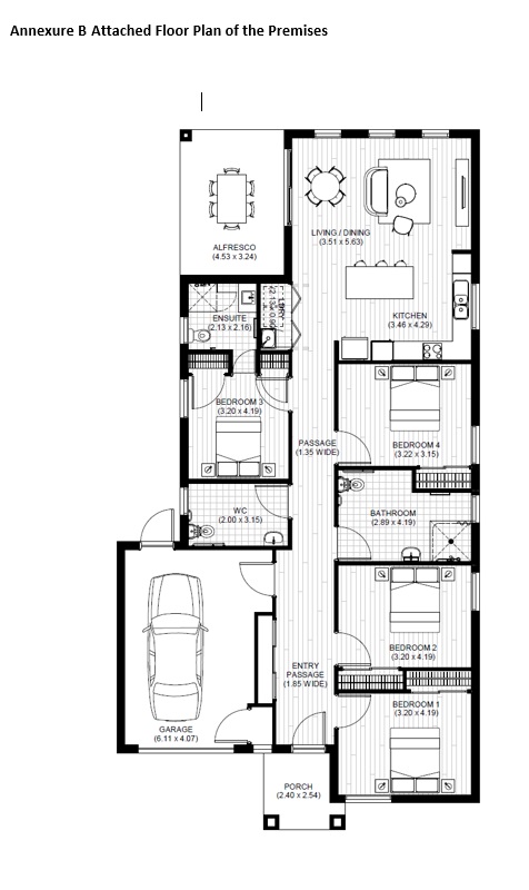 Beautiful 3 Bedroom Residence - The Perfect Place to Call Home! — Floorplan 1