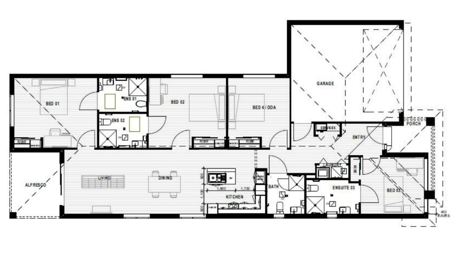SDA IL or Robust 3 Bedroom House plus OOA Wyndham Vale, Vic  077 — Floorplan 1