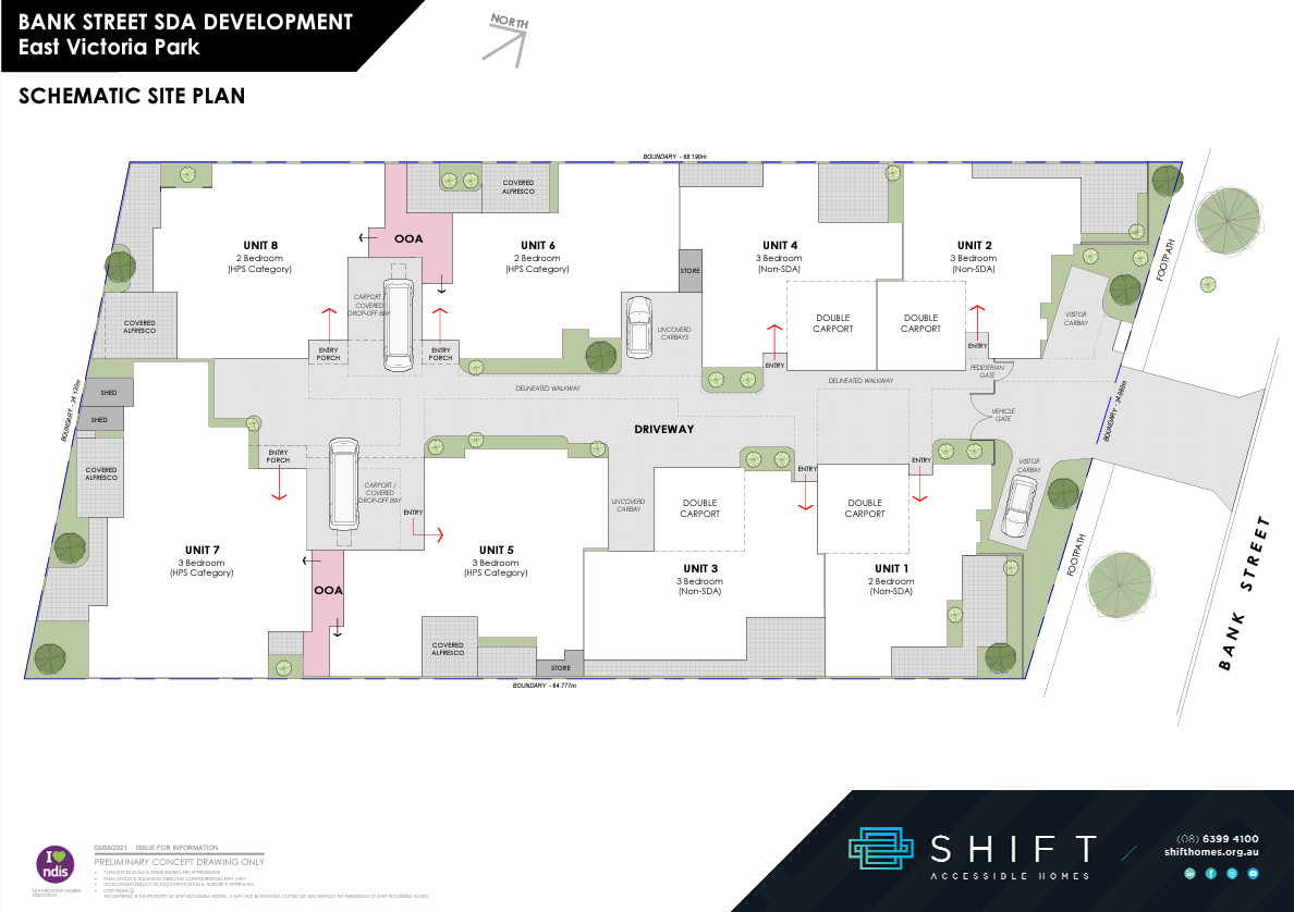 Bank Street East Vic Park SDA Unit 8 — Floorplan 1