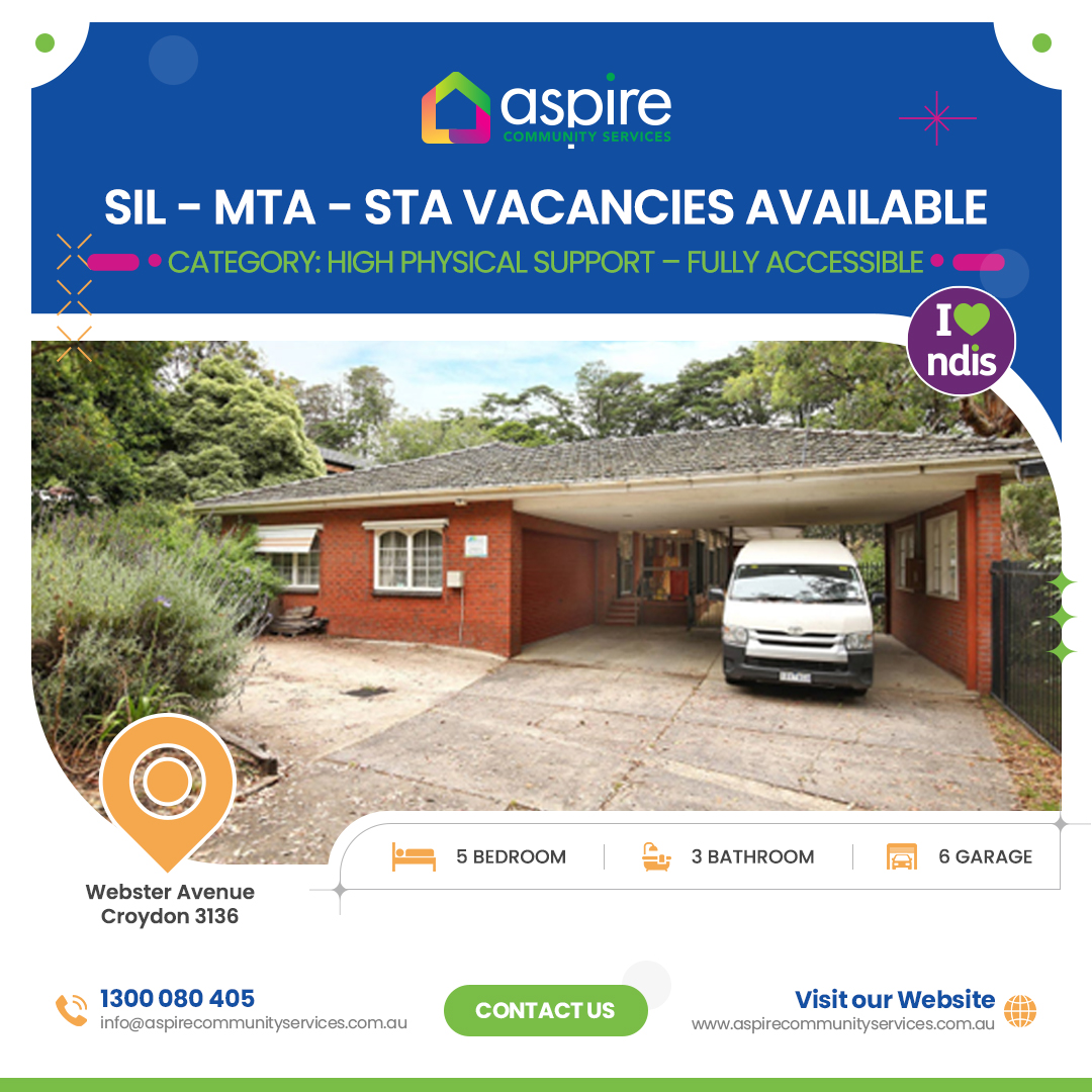 Aspire's (SIL • MTA • TAC • STA • OOHC) Fully Accessible – Croydon VIC in Croydon
