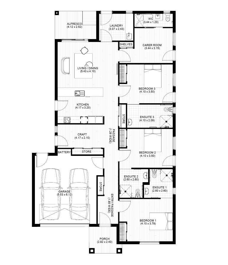 SDA HPS -Fraser Rise — Floorplan 1