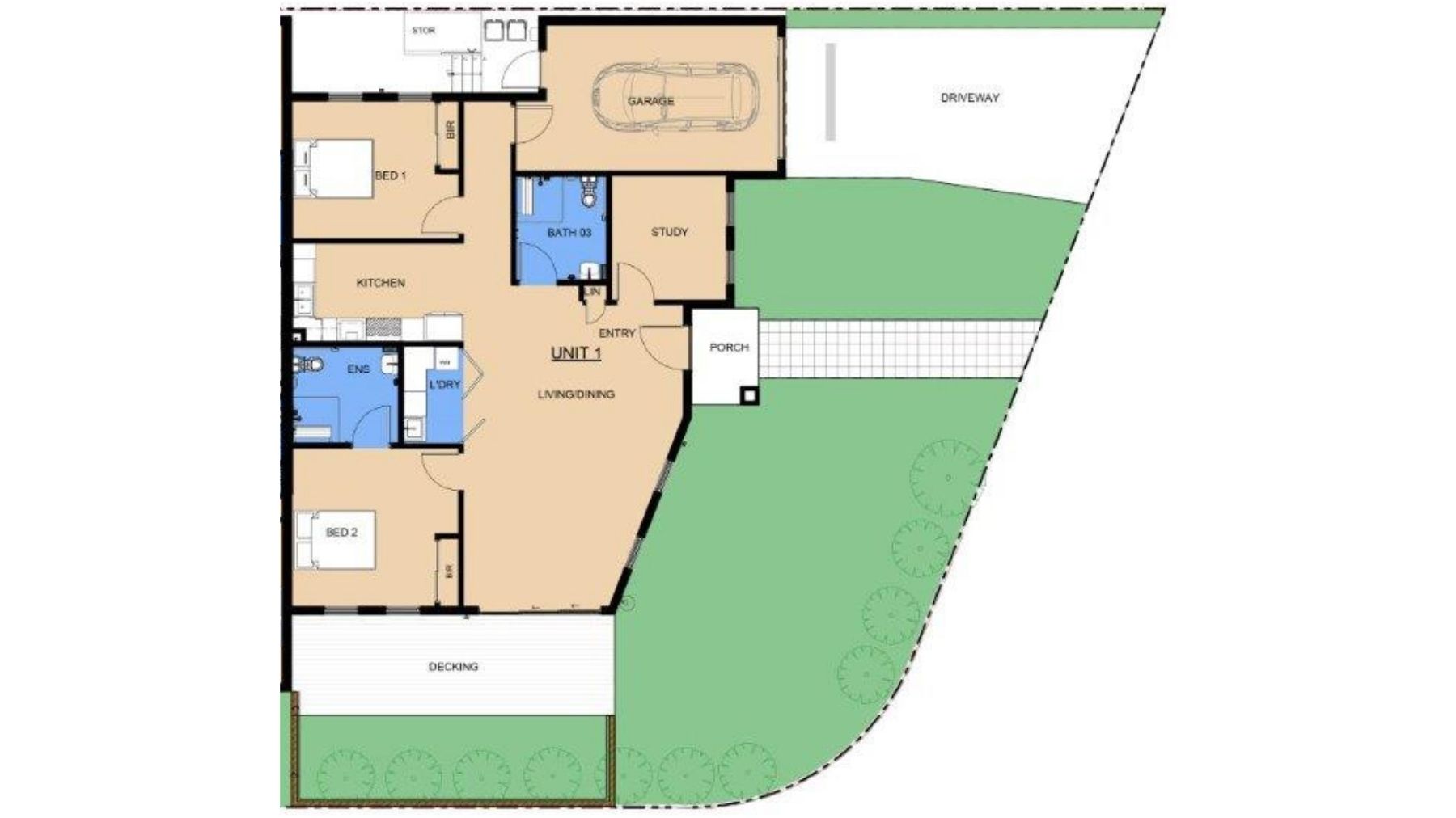 SDA HPS 2 Bedroom Villa plus OOA Ashwood, Vic | 259 — Floorplan 1