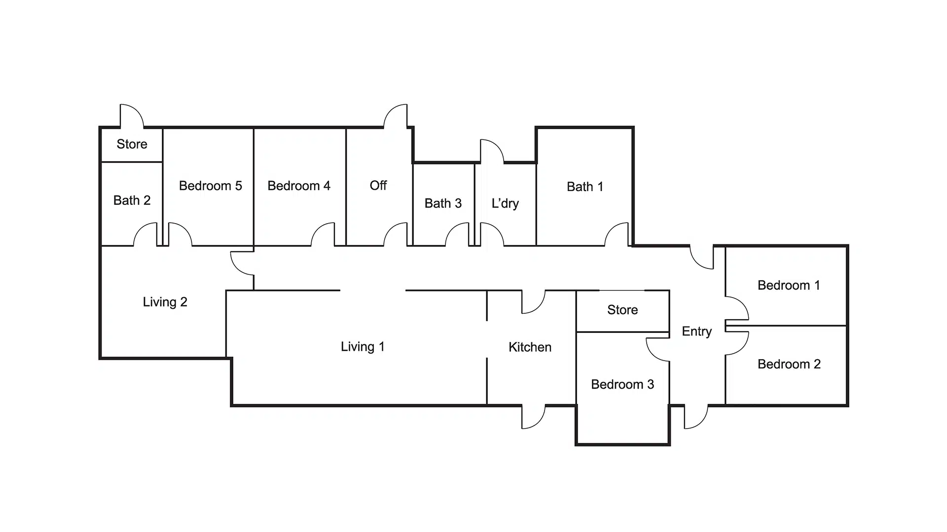 Elanora Heights - Shared 5-bedroom female home — Floorplan 1