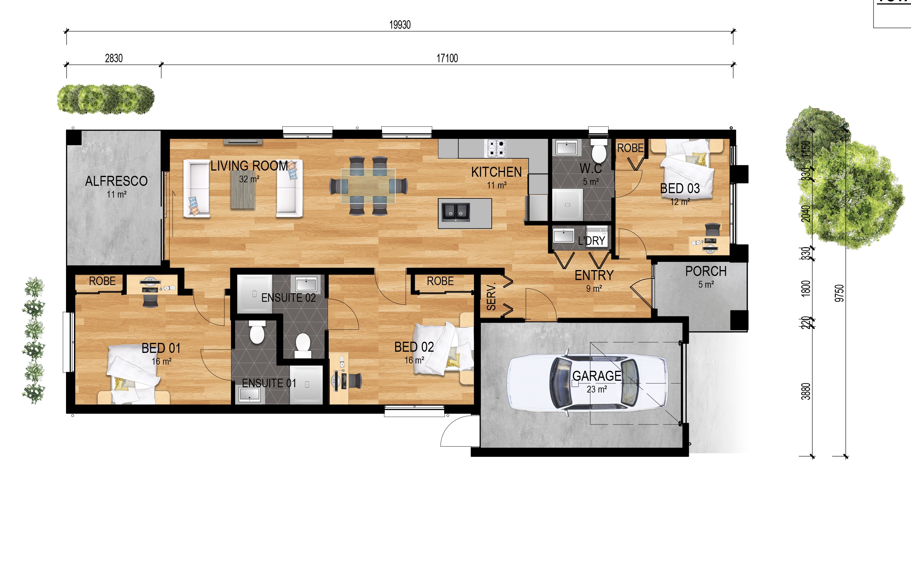 SDA Robust 2 Bedroom House plus OOA Wyndham Vale, Vic  63 — Floorplan 1