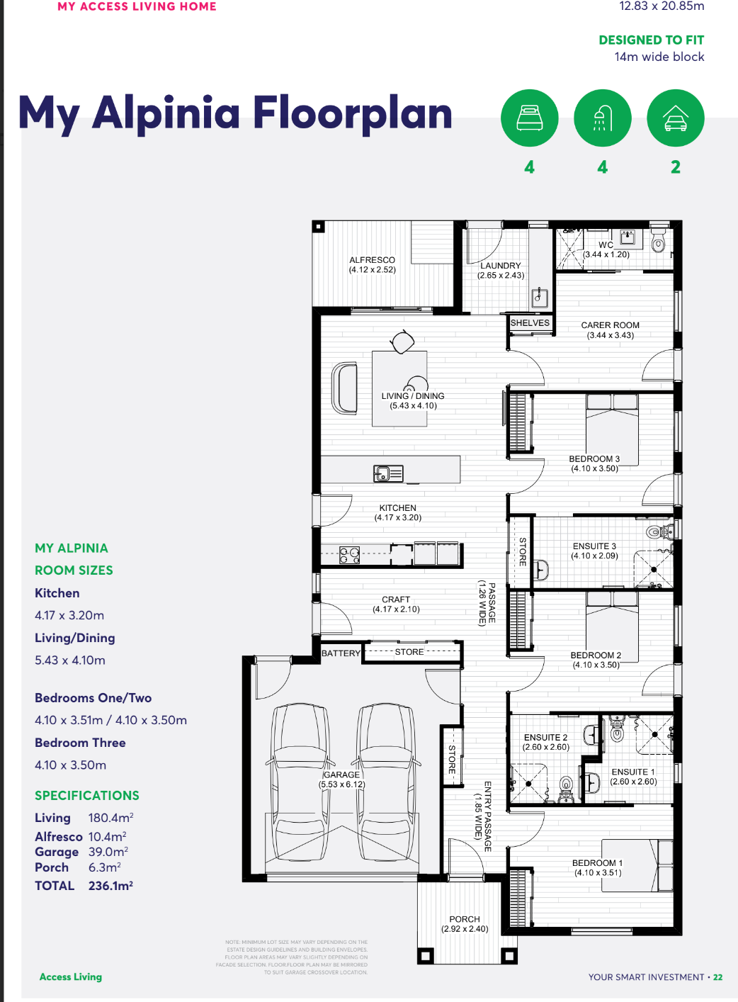 SDA Robust with breakout room, 4 Bedroom House, 1 SDA Vacancy — Floorplan 1