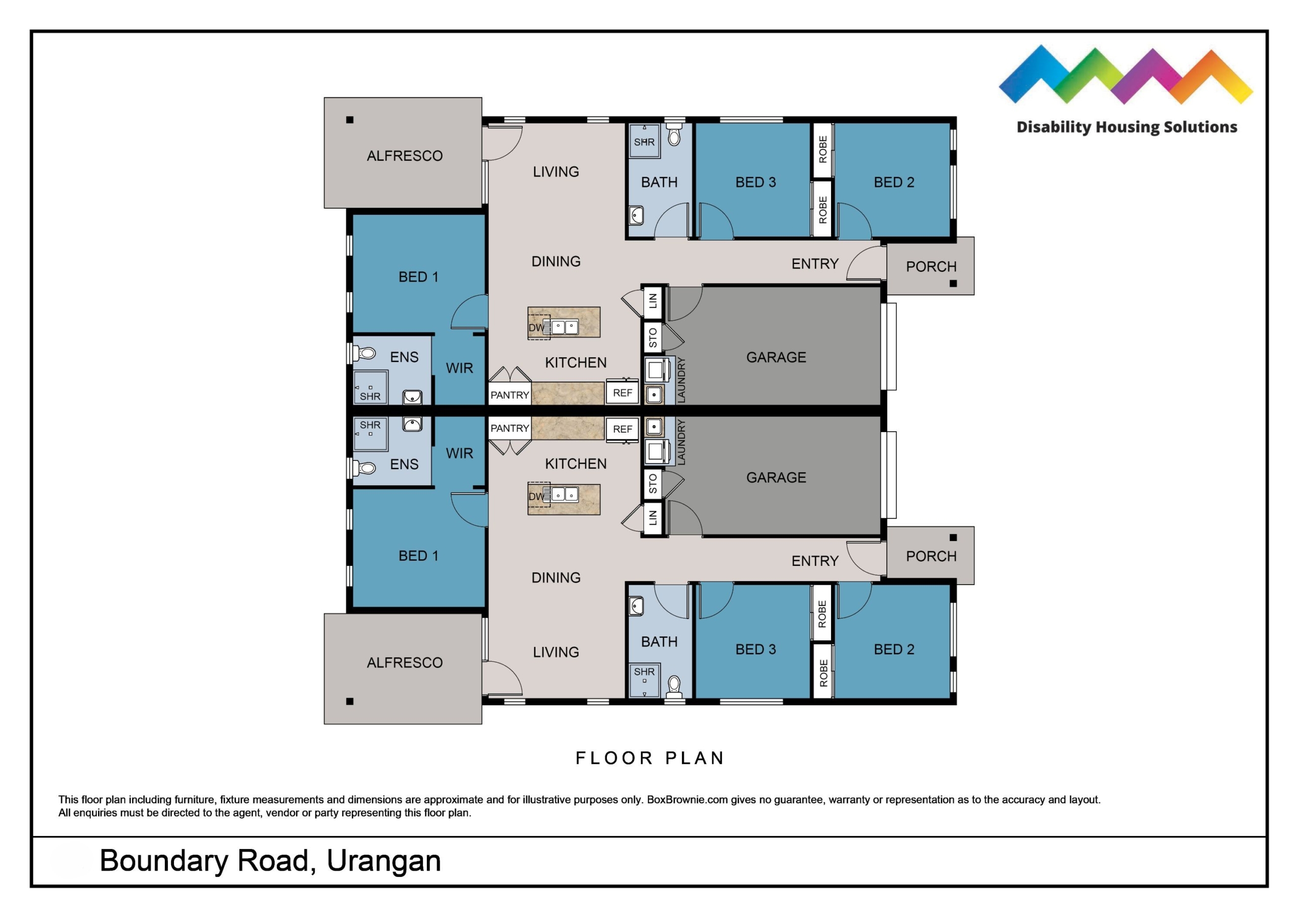 Urangan, Hervey Bay QLD - Robust Duplex (Villa One) — Floorplan 1