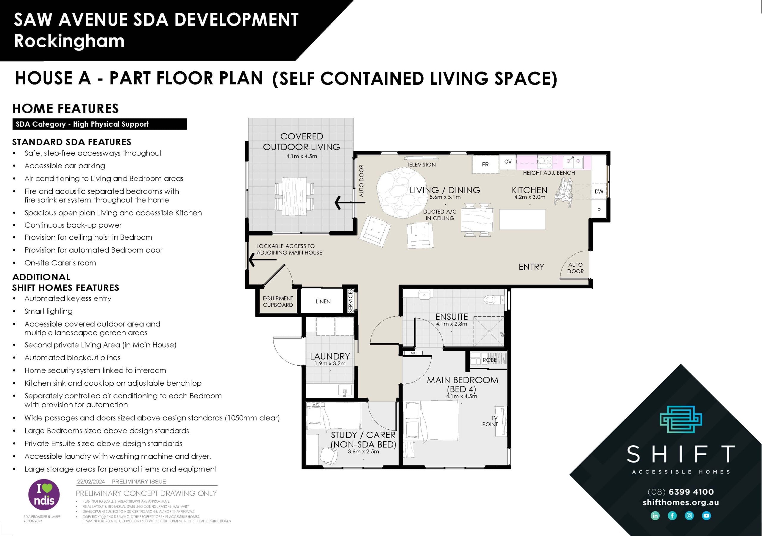 Saw Avenue Rockingham SDA House A2 — Floorplan 2